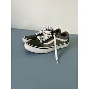 Vans mens size 7 green two tone lace up classic sneaker